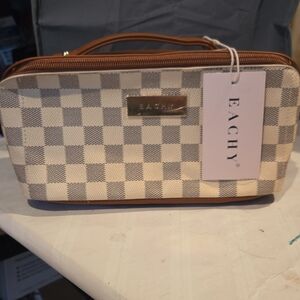 Checkered Tan and Cream Women's Bag